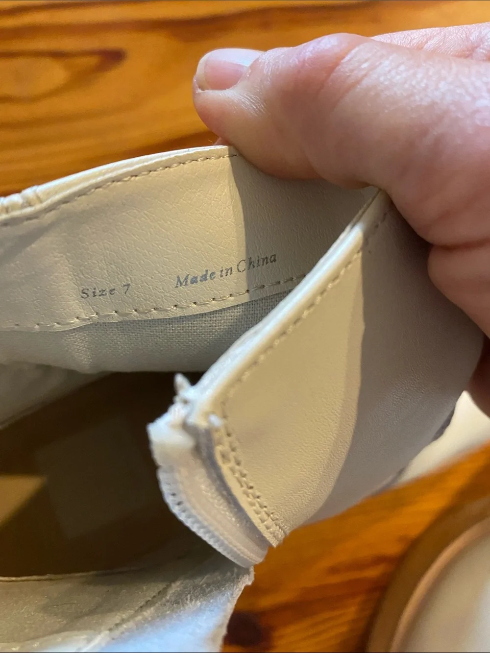 New Dolce Vita Cream Platform Ankle Boots with Side Zip